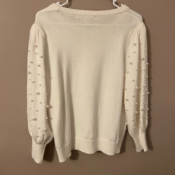 Lilly Pulitzer Ginny pearl sweater coconut size large nwt - Picture 4 of 6